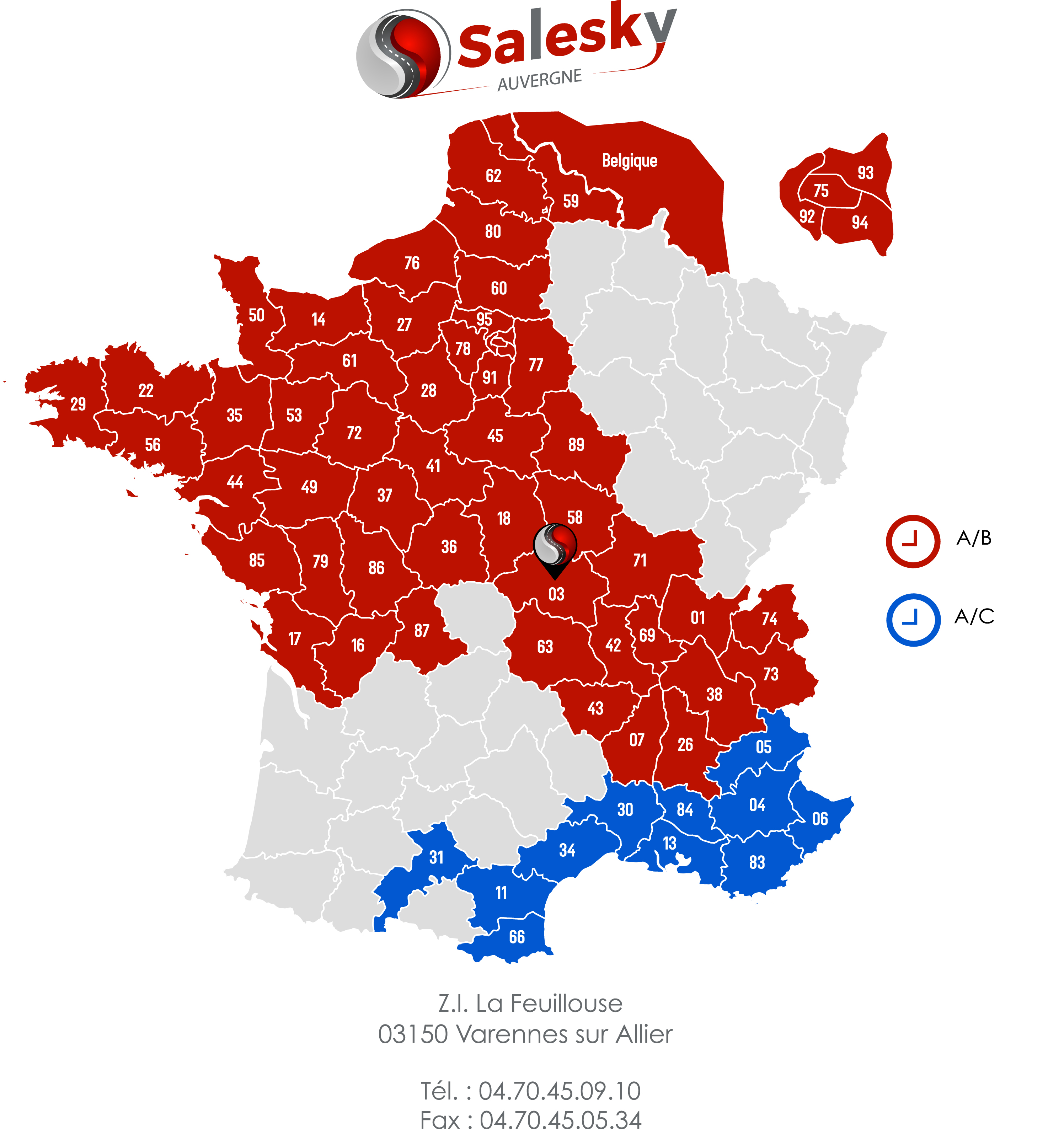 Plan de transport Salesky Auvergne