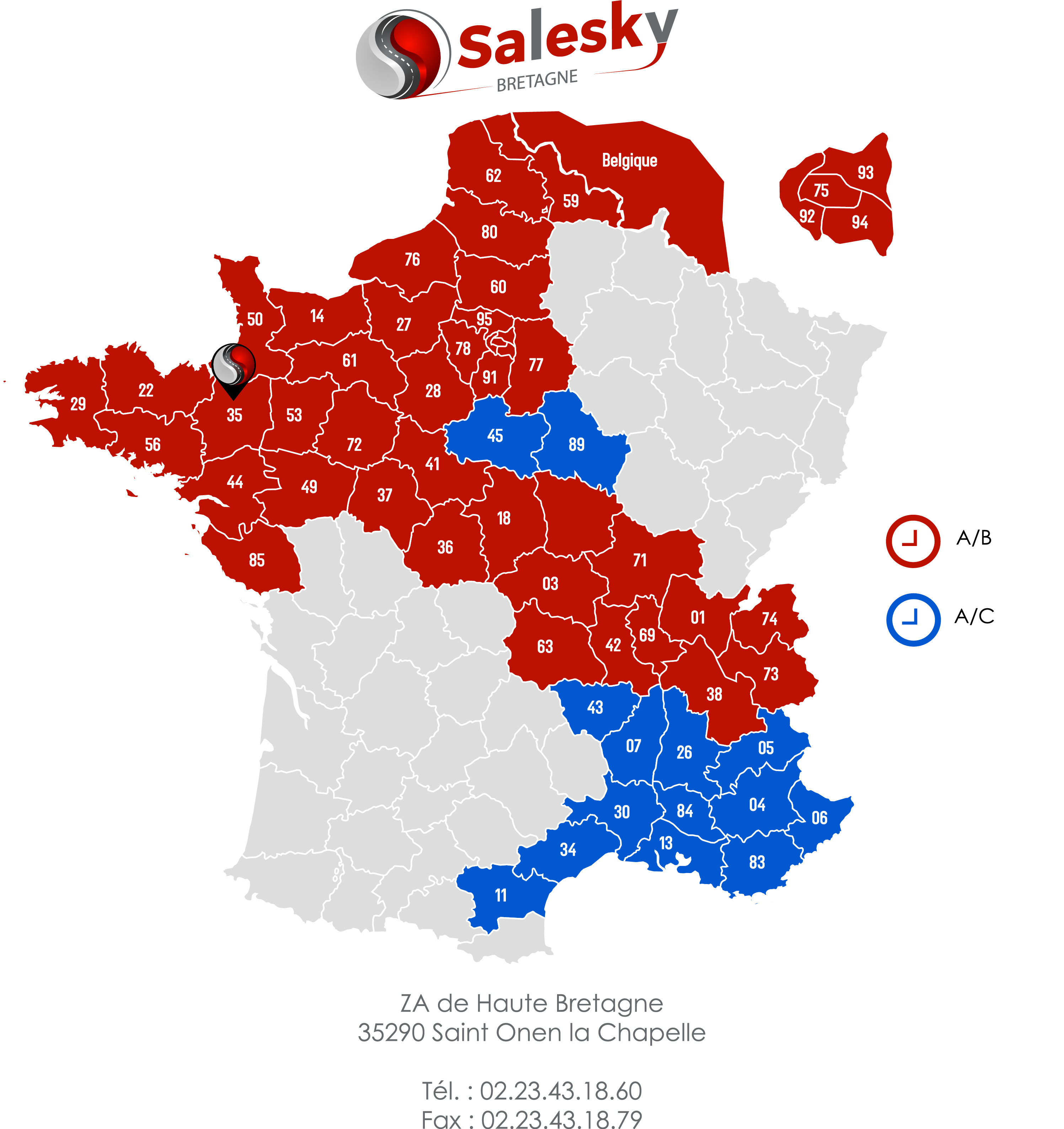 Plan de transport Salesky Bretagne